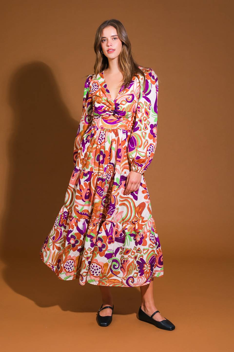 BLOSSOM BEAUTY WOVEN MIDI DRESS Flying Tomato