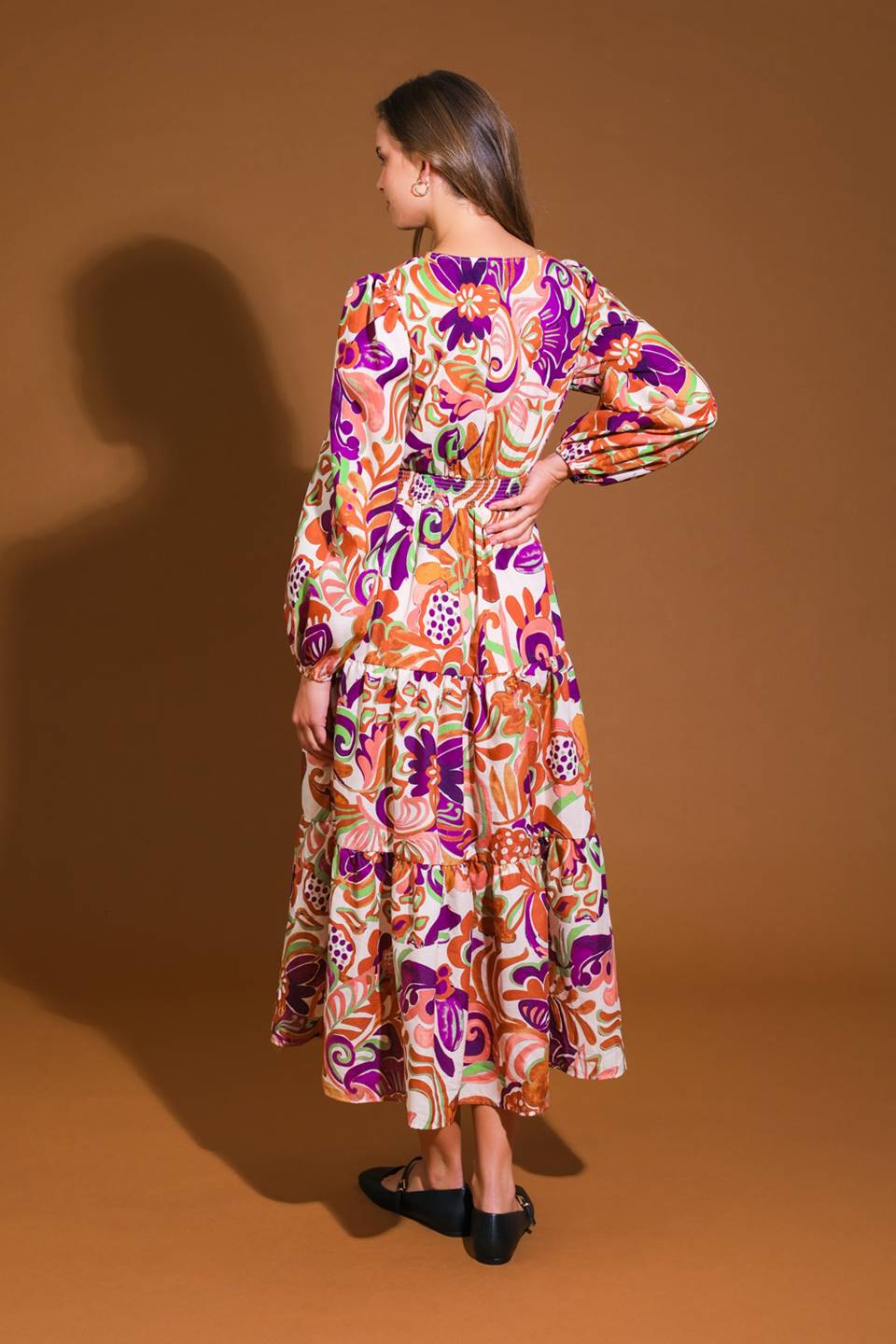 BLOSSOM BEAUTY WOVEN MIDI DRESS Flying Tomato