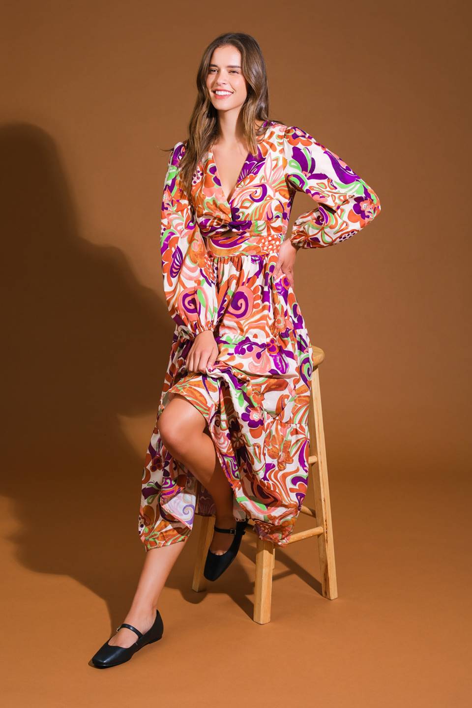BLOSSOM BEAUTY WOVEN MIDI DRESS Flying Tomato