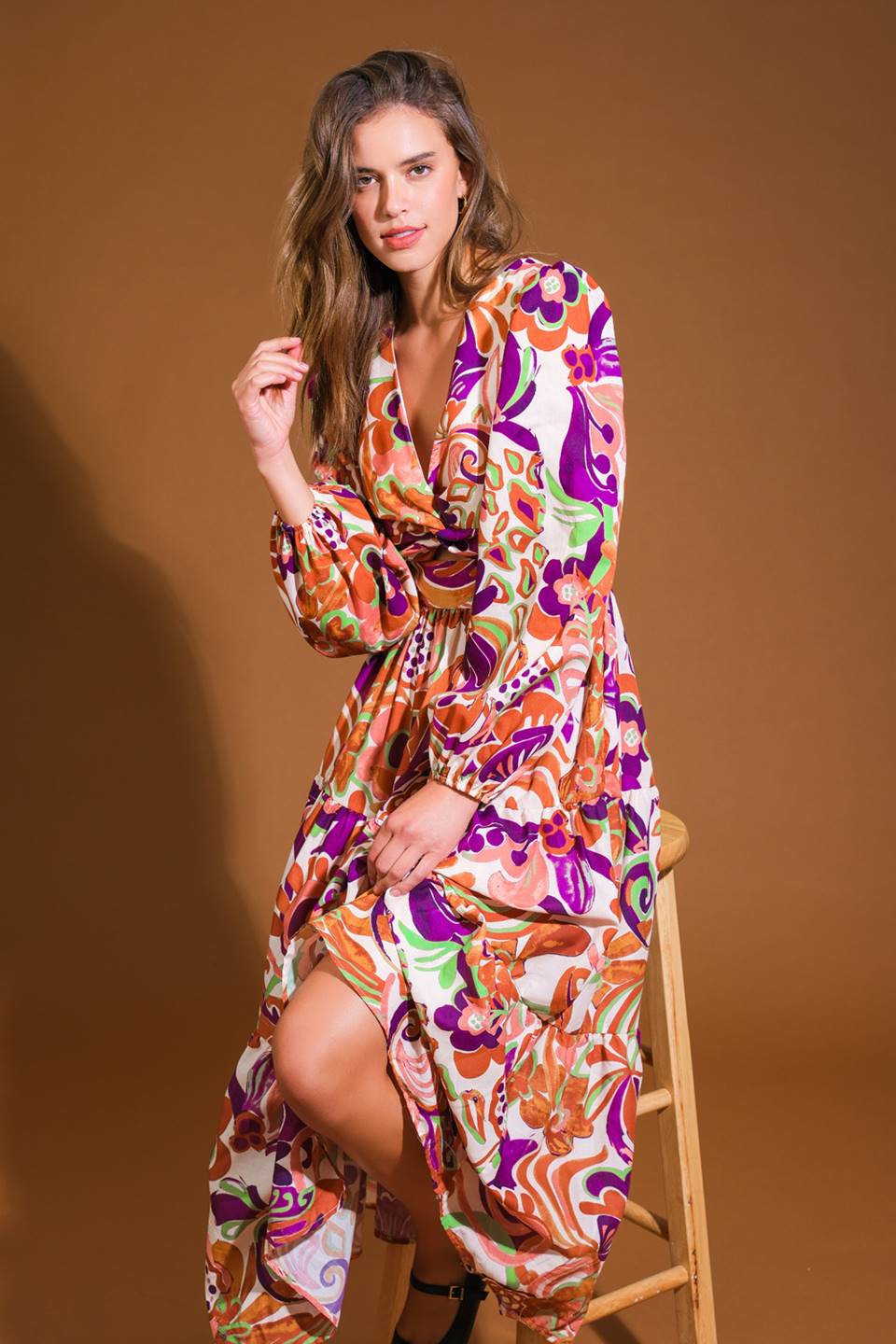 BLOSSOM BEAUTY WOVEN MIDI DRESS Flying Tomato