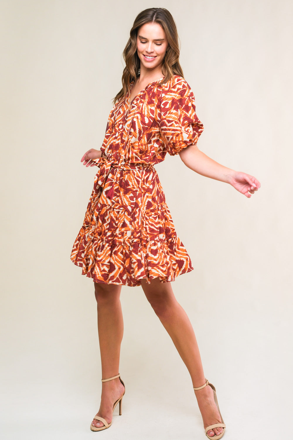 FLORA HARMONY WOVEN MINI DRESS Flying Tomato