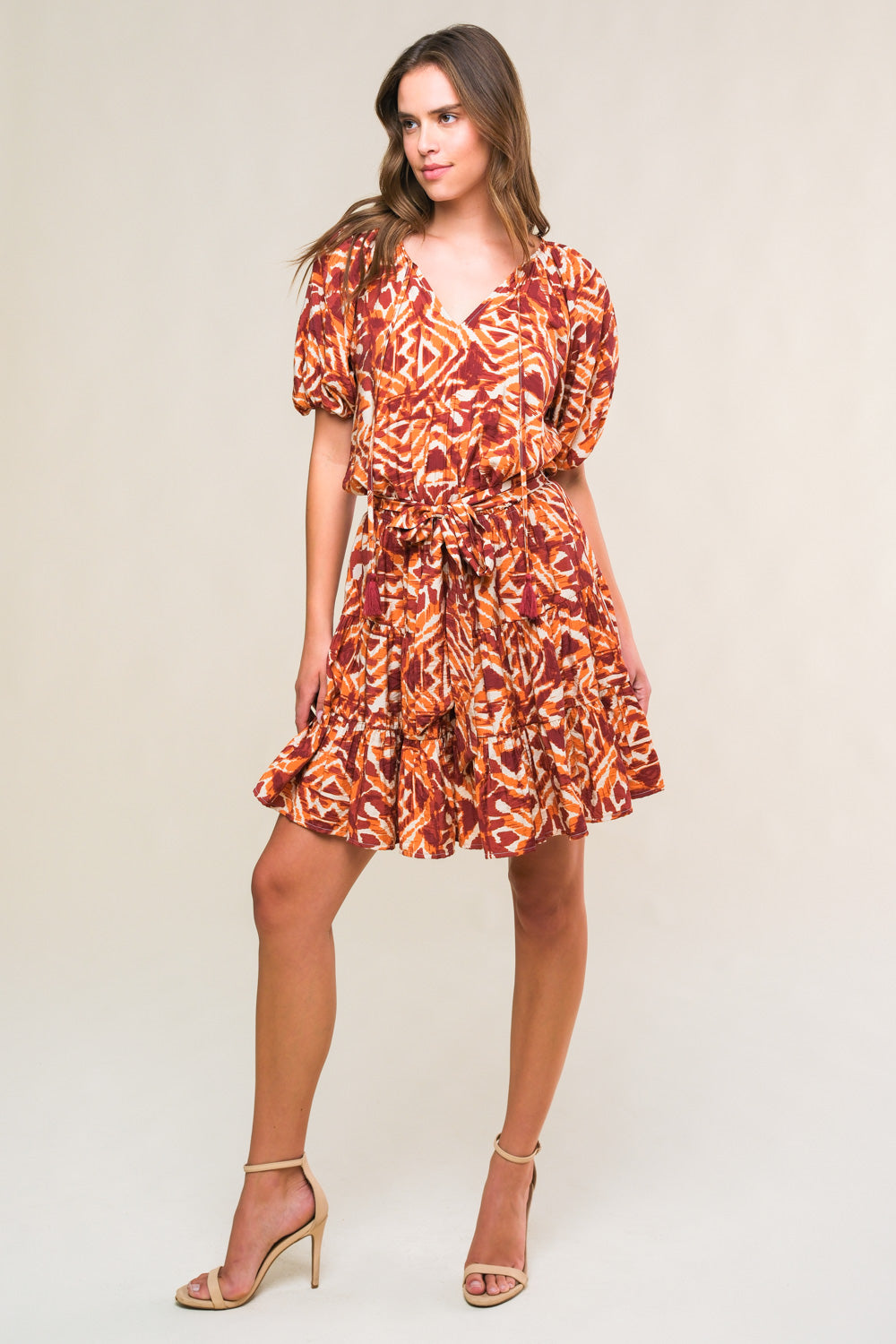 FLORA HARMONY WOVEN MINI DRESS