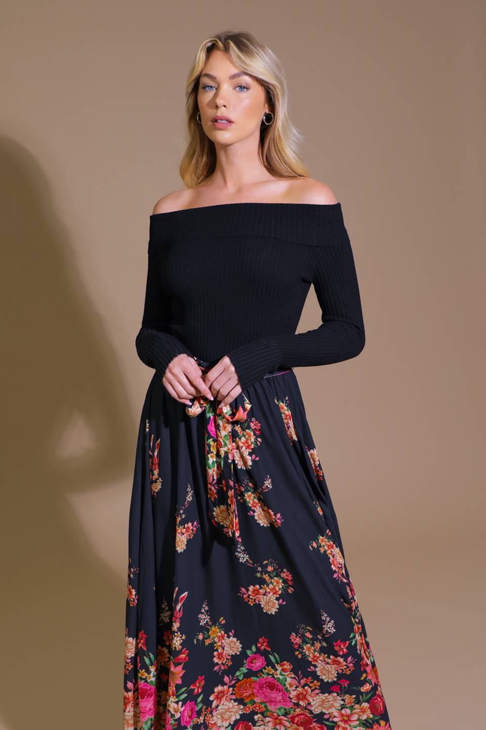 MORNING SONG SWEATER  WOVEN MIDI DRESS Flying Tomato