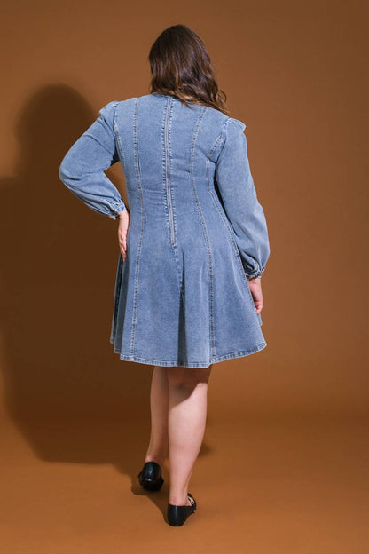 YOUR SWEETIE DENIM MINI DRESS