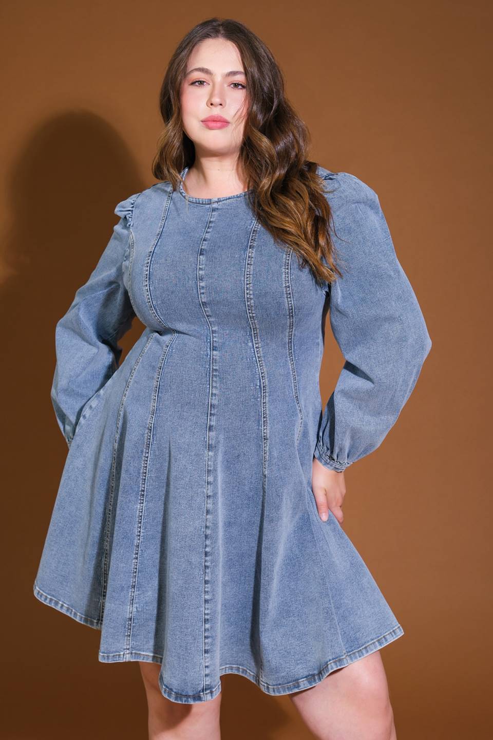 YOUR SWEETIE DENIM MINI DRESS