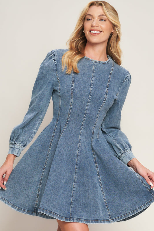 YOUR SWEETIE DENIM MINI DRESS Flying Tomato