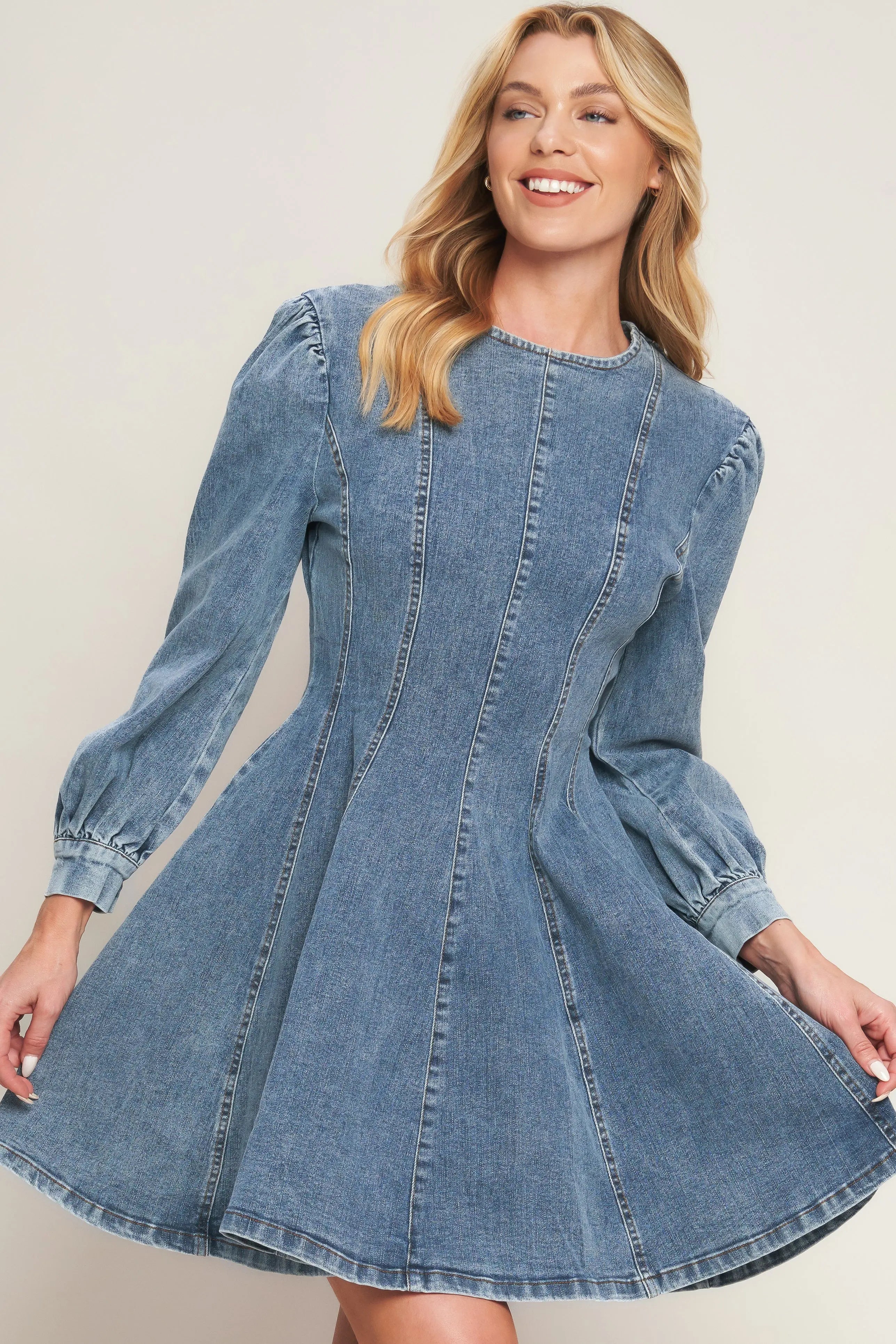 YOUR SWEETIE DENIM MINI DRESS Flying Tomato