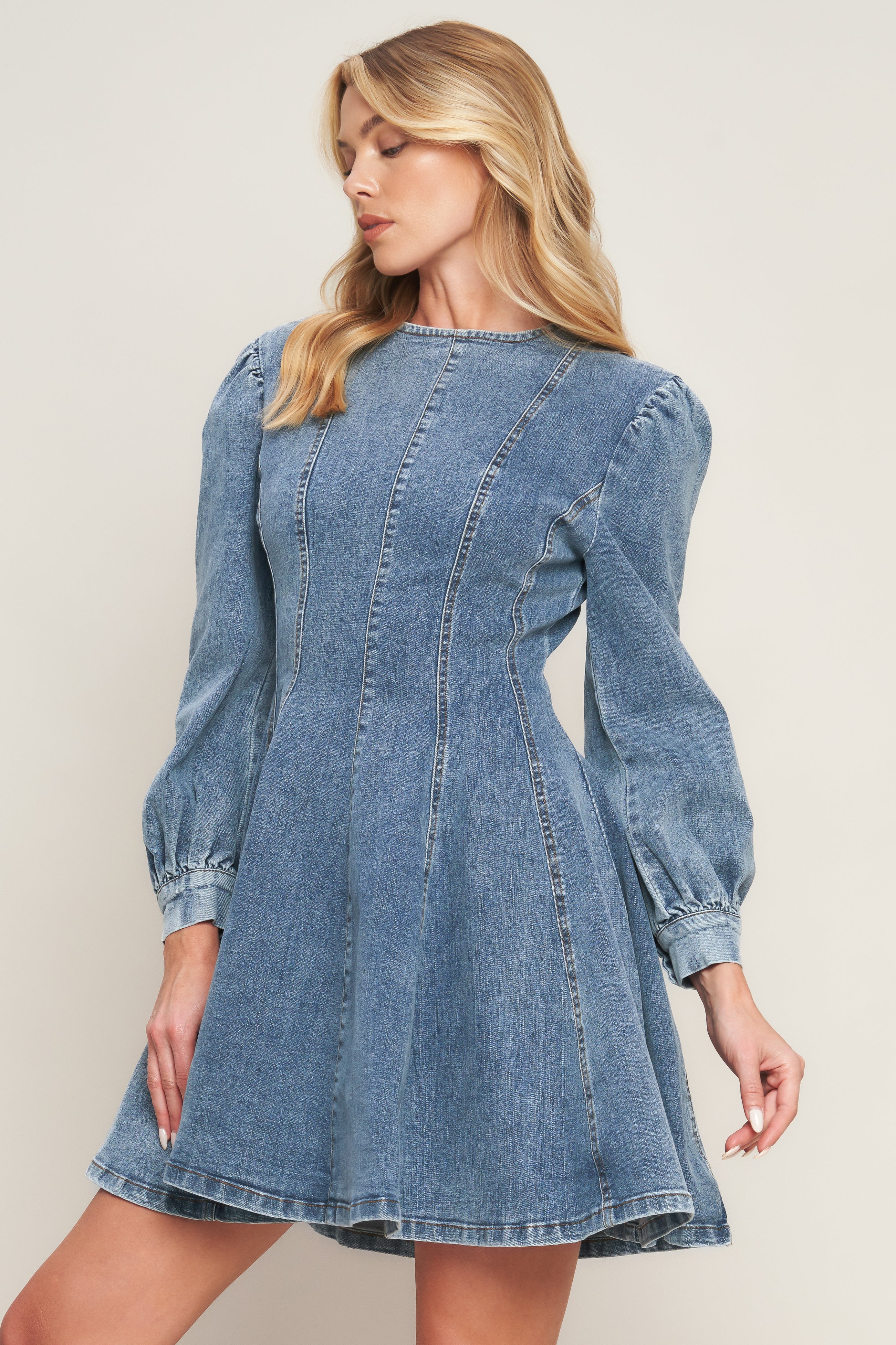 YOUR SWEETIE DENIM MINI DRESS Flying Tomato