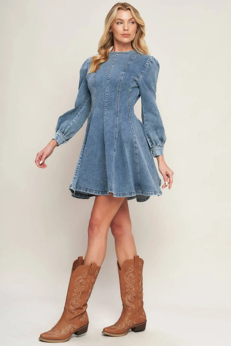 YOUR SWEETIE DENIM MINI DRESS Flying Tomato