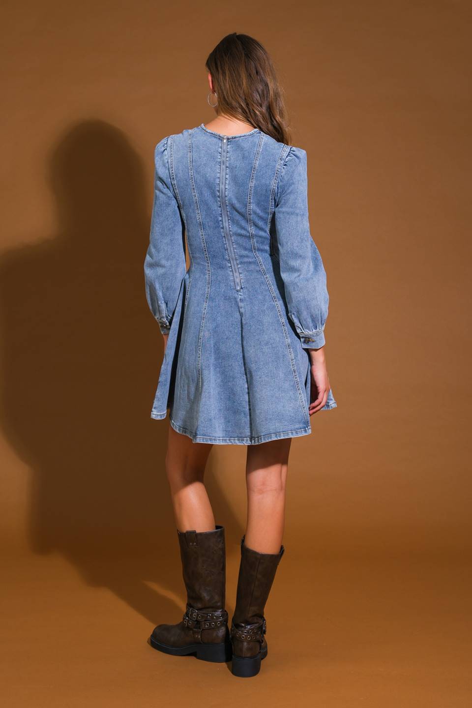 YOUR SWEETIE DENIM MINI DRESS Flying Tomato