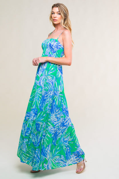 BLOOMING DAYDREAM WOVEN MAXI DRESS