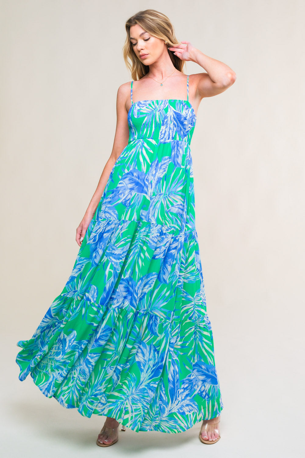 BLOOMING DAYDREAM WOVEN MAXI DRESS