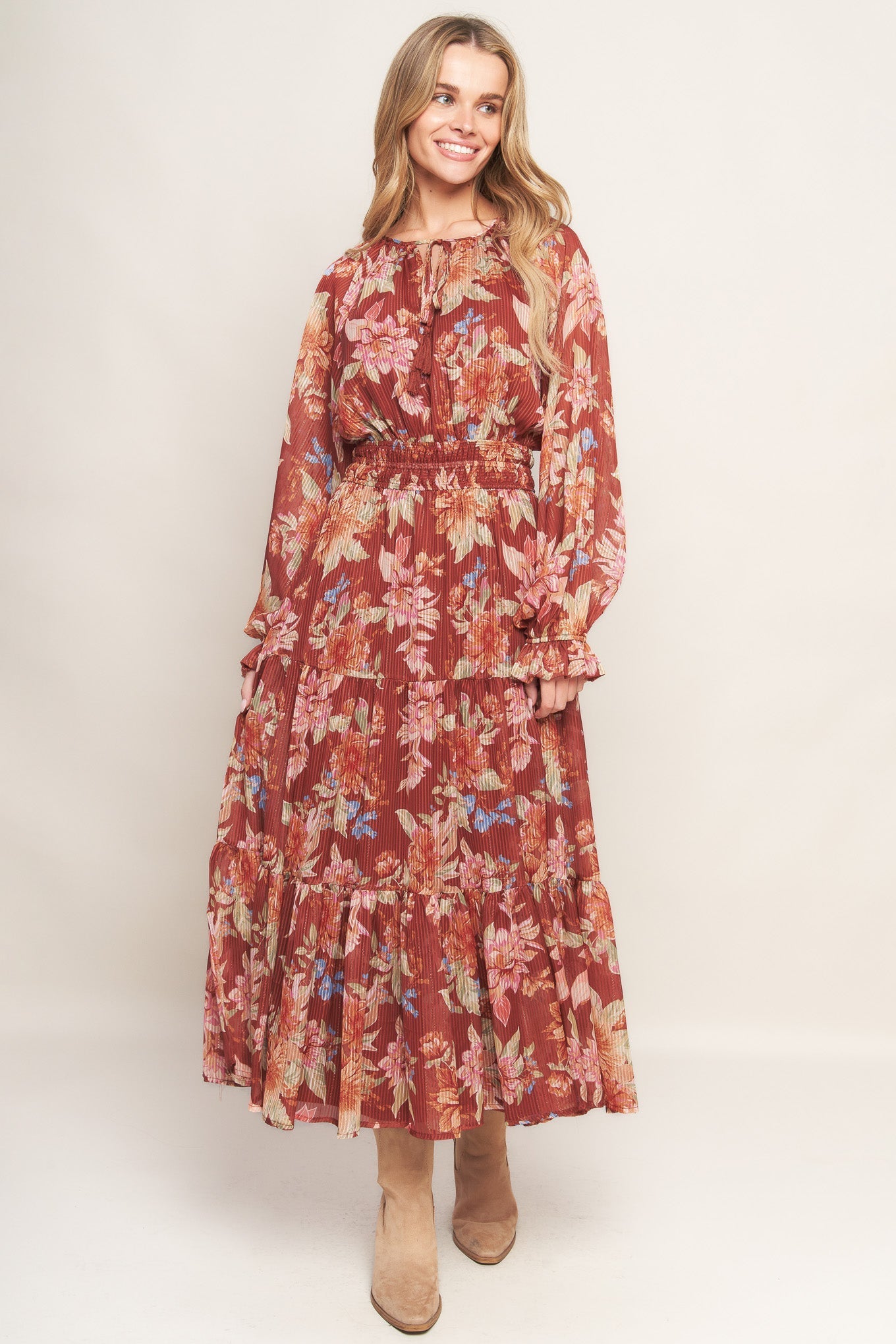 FOREST PARK WOVEN MIDI DRESS Flying Tomato