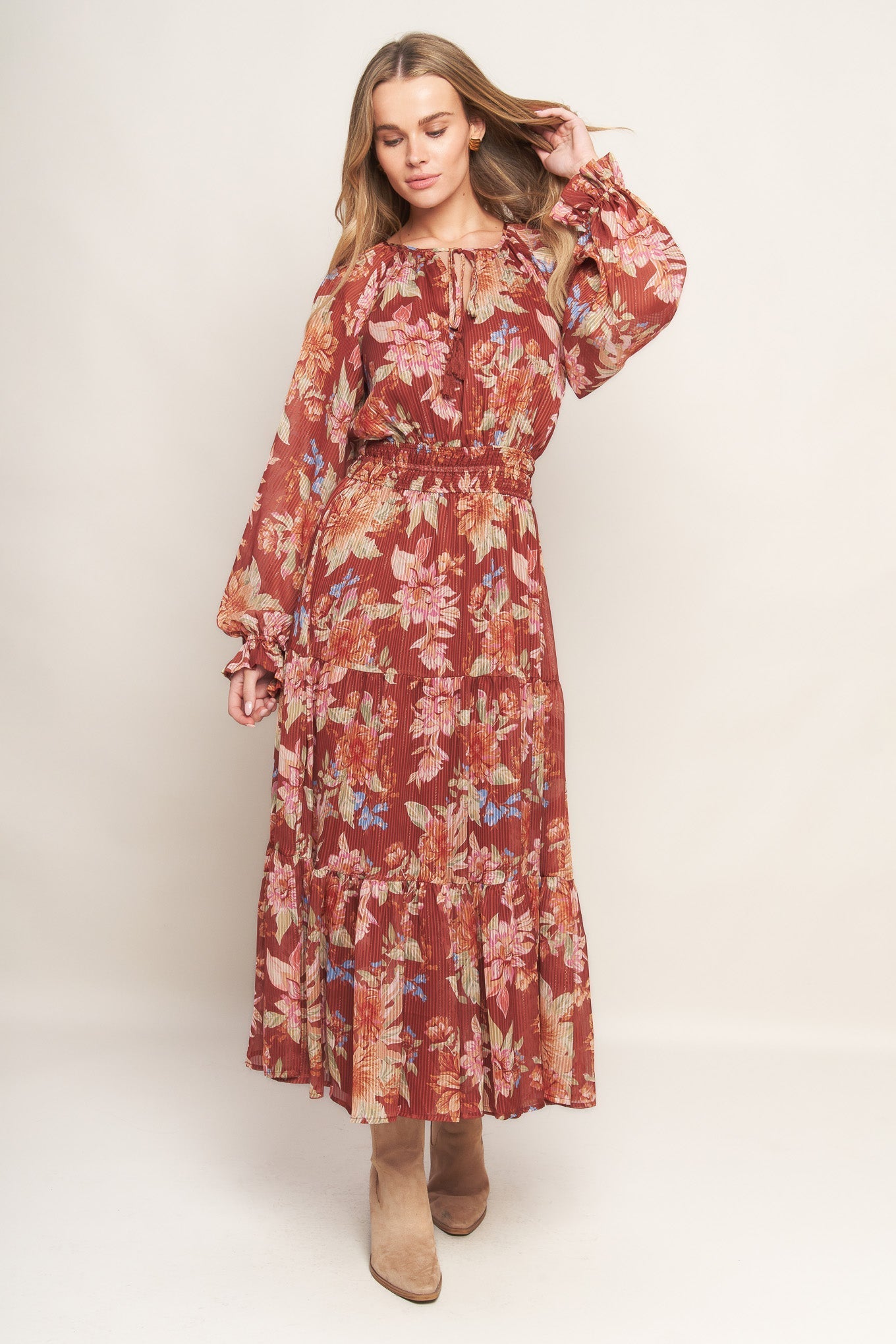 FOREST PARK WOVEN MIDI DRESS Flying Tomato