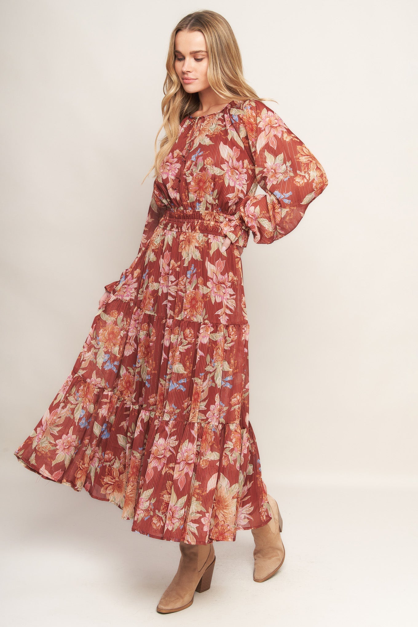 FOREST PARK WOVEN MIDI DRESS Flying Tomato