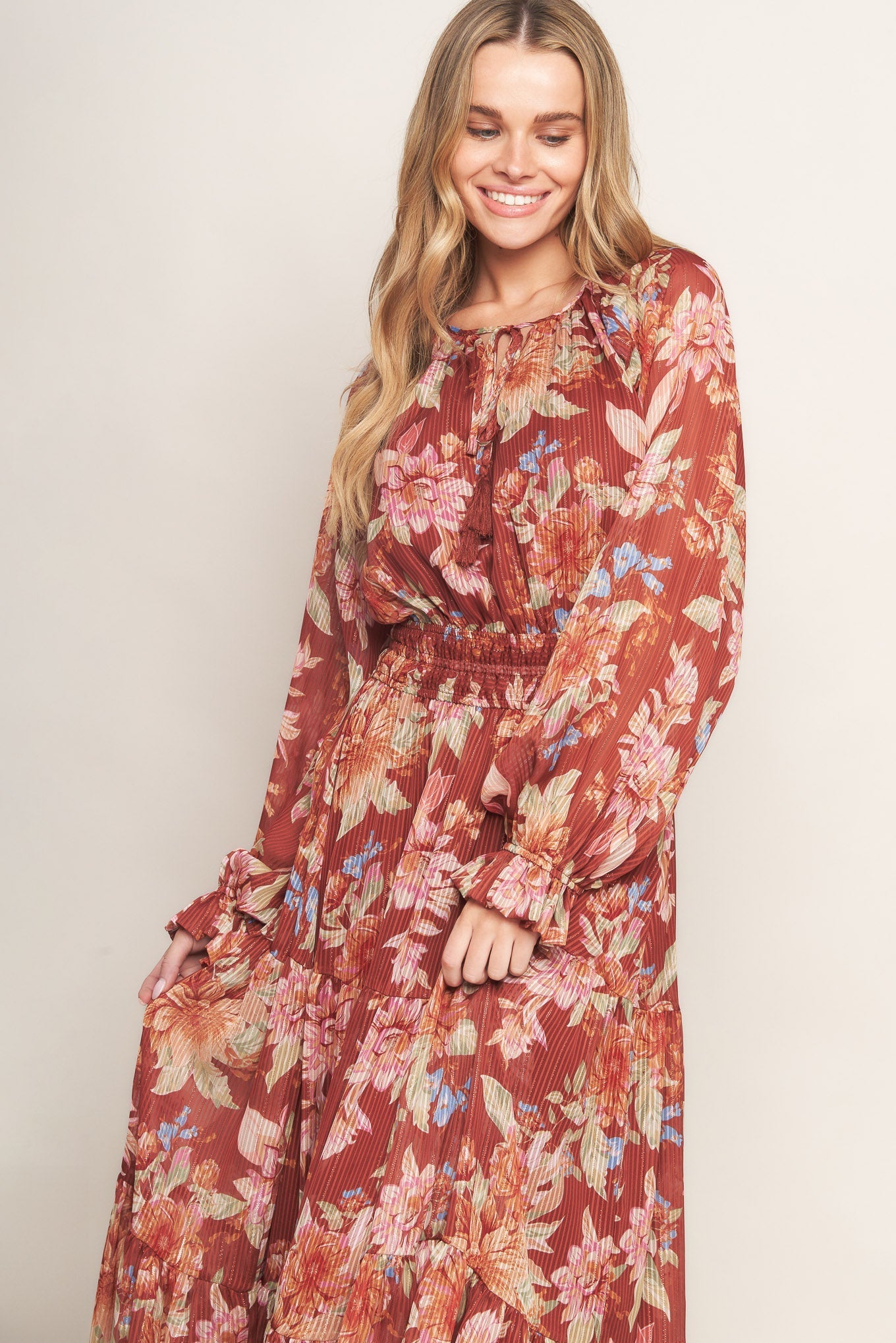 FOREST PARK WOVEN MIDI DRESS Flying Tomato