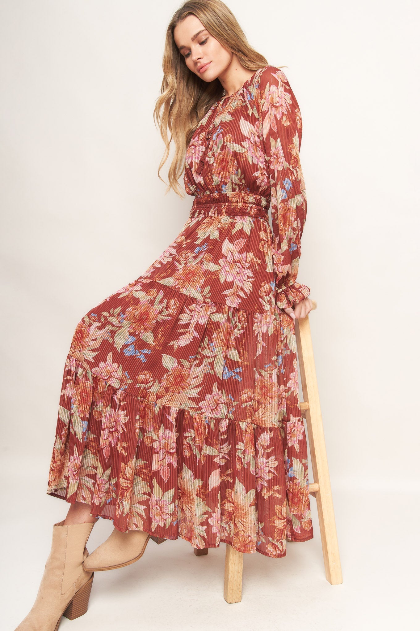 FOREST PARK WOVEN MIDI DRESS Flying Tomato