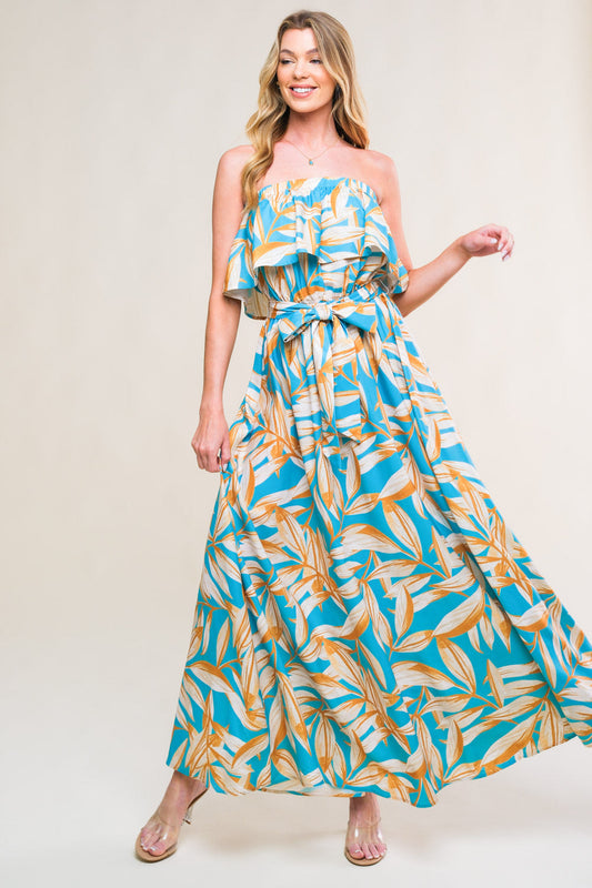 BLOSSOM IN TIME WOVEN MIDI DRESS Flying Tomato