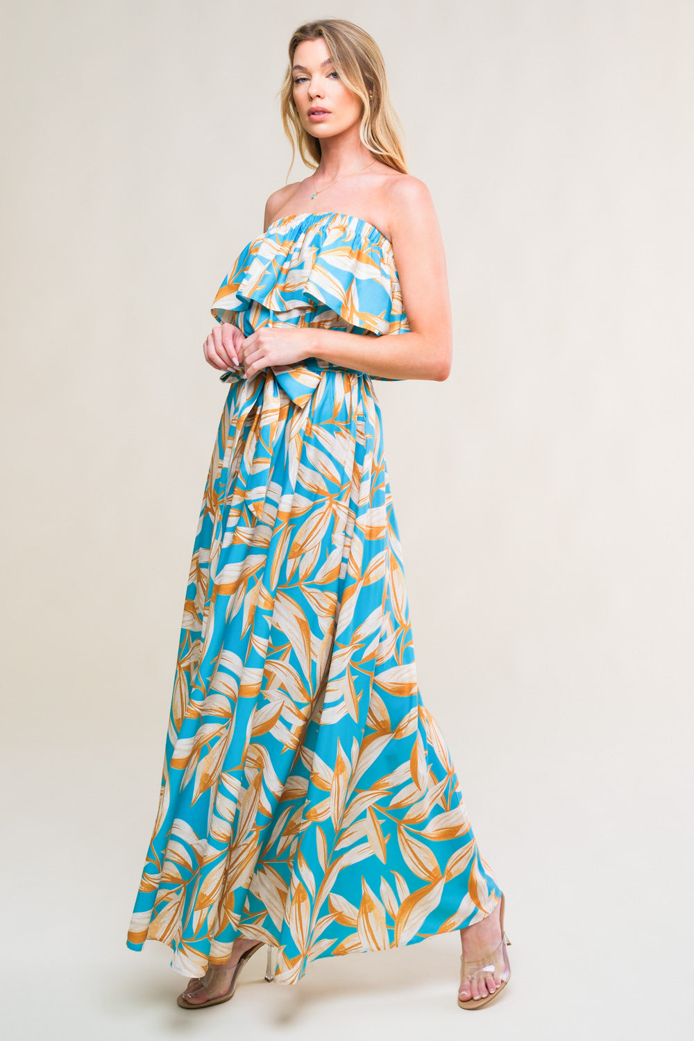 BLOSSOM IN TIME WOVEN MIDI DRESS Flying Tomato