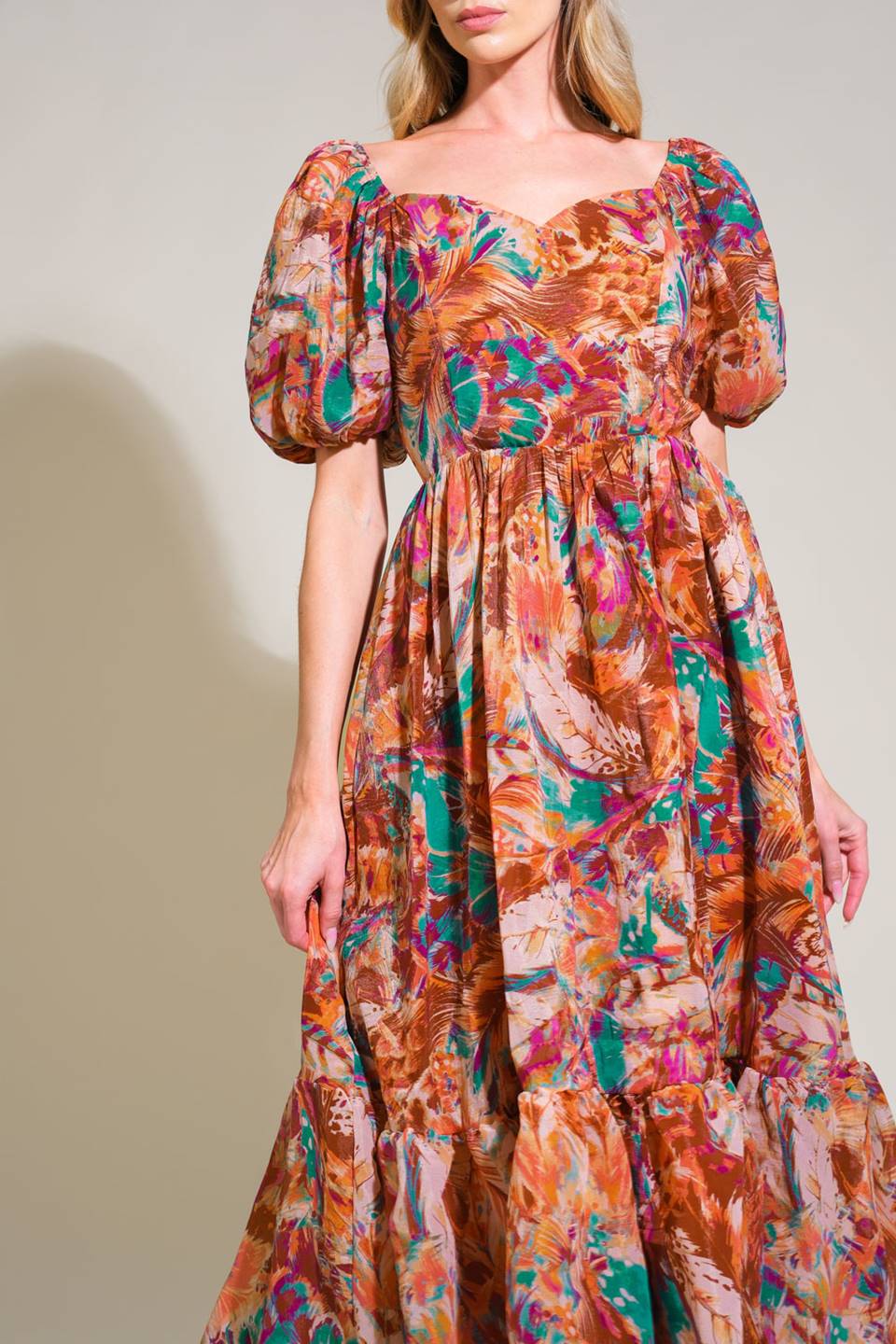 BRING US BACK WOVEN MIDI DRESS Flying Tomato