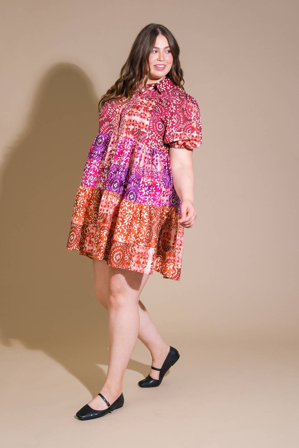 KEEP IT INTERESTING WOVEN MINI DRESS Flying Tomato