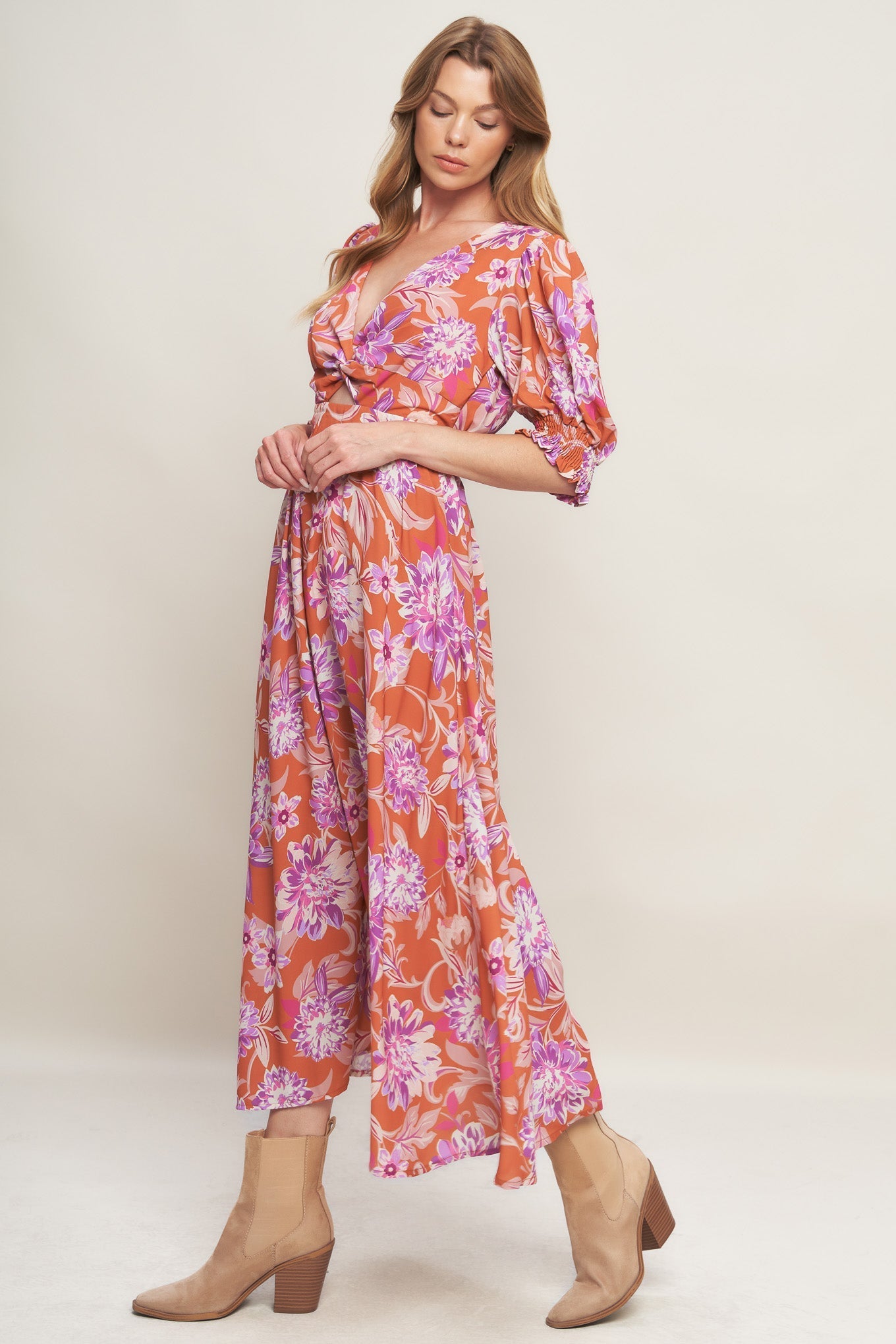 MEADOW SERENADE WOVEN MIDI DRESS Flying Tomato