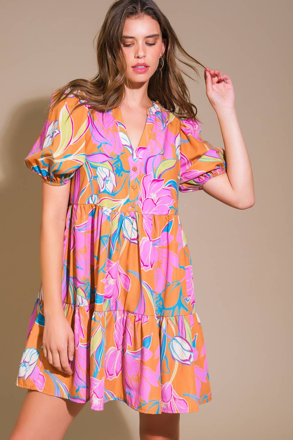 MOMENTOUS CUTENESS WOVEN MINI DRESS Flying Tomato