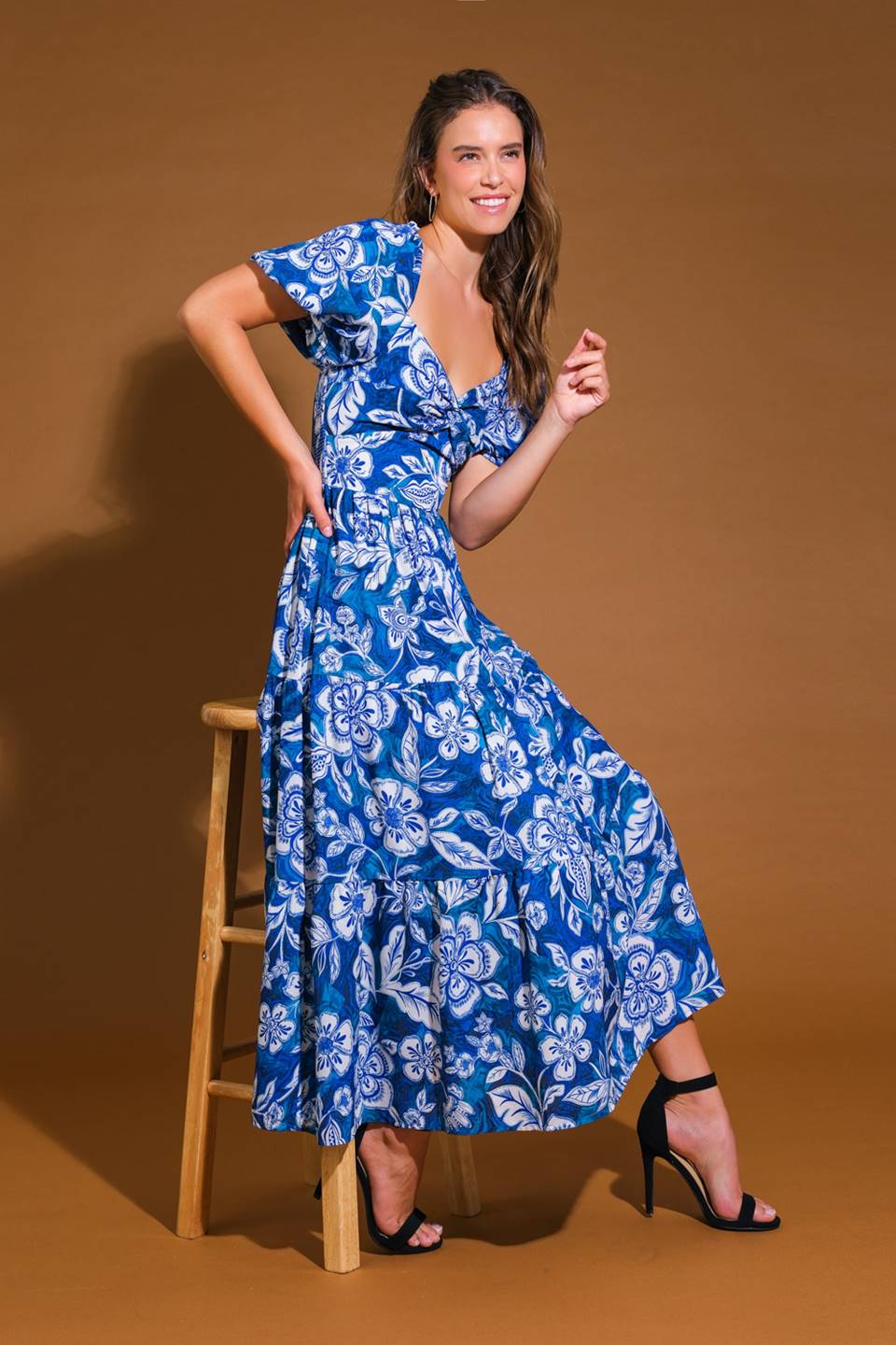 EXCEEDINGLY ELEGANT WOVEN MIDI DRESS Flying Tomato