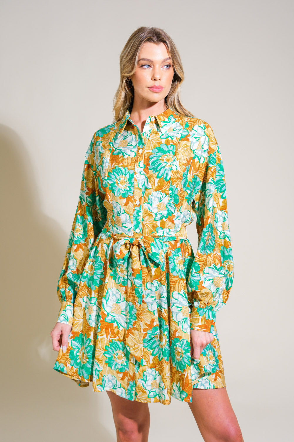 ENCHANTED TO MEET YOU WOVEN MINI DRESS Flying Tomato