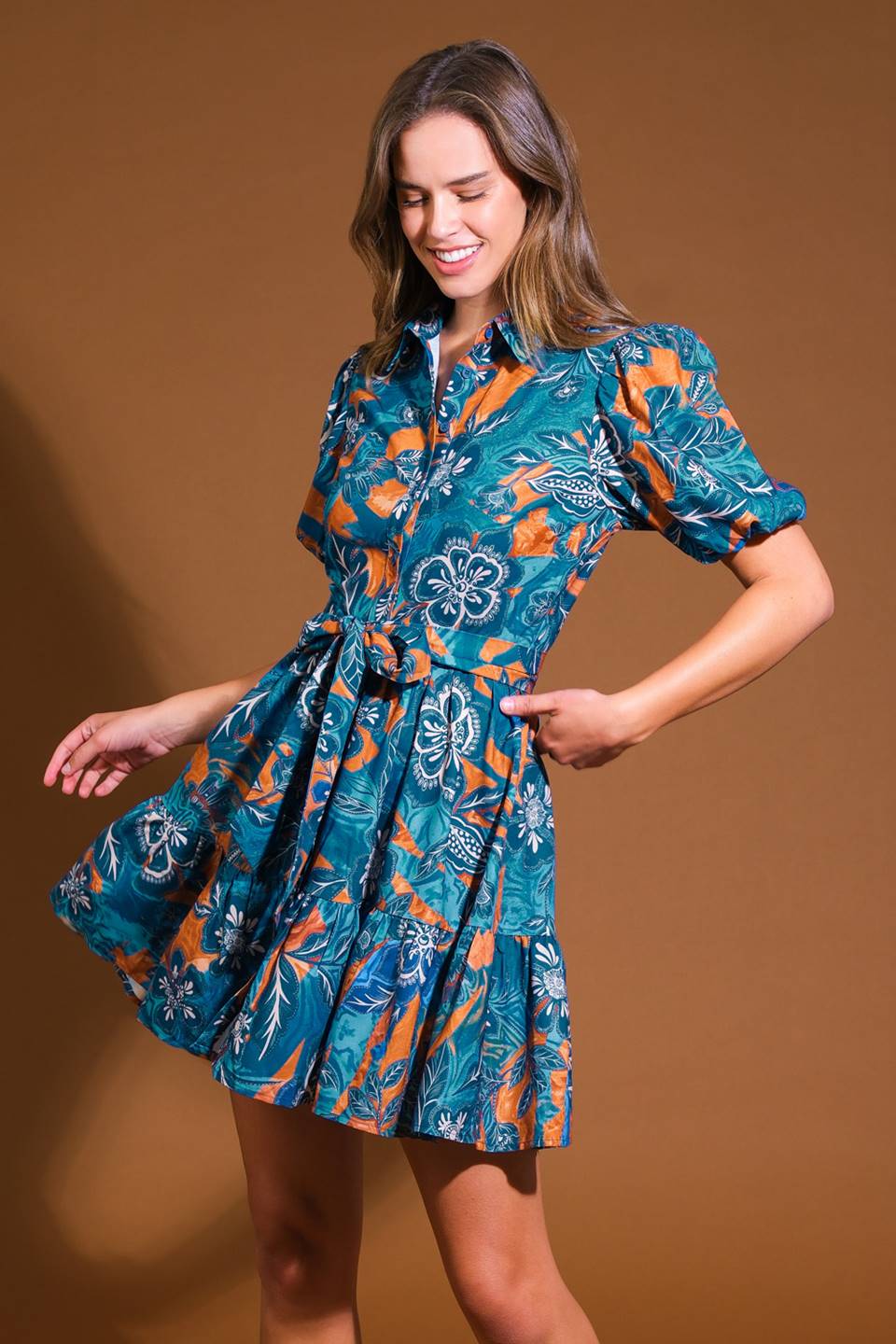 FLOWER GIRL WOVEN MINI DRESS Flying Tomato