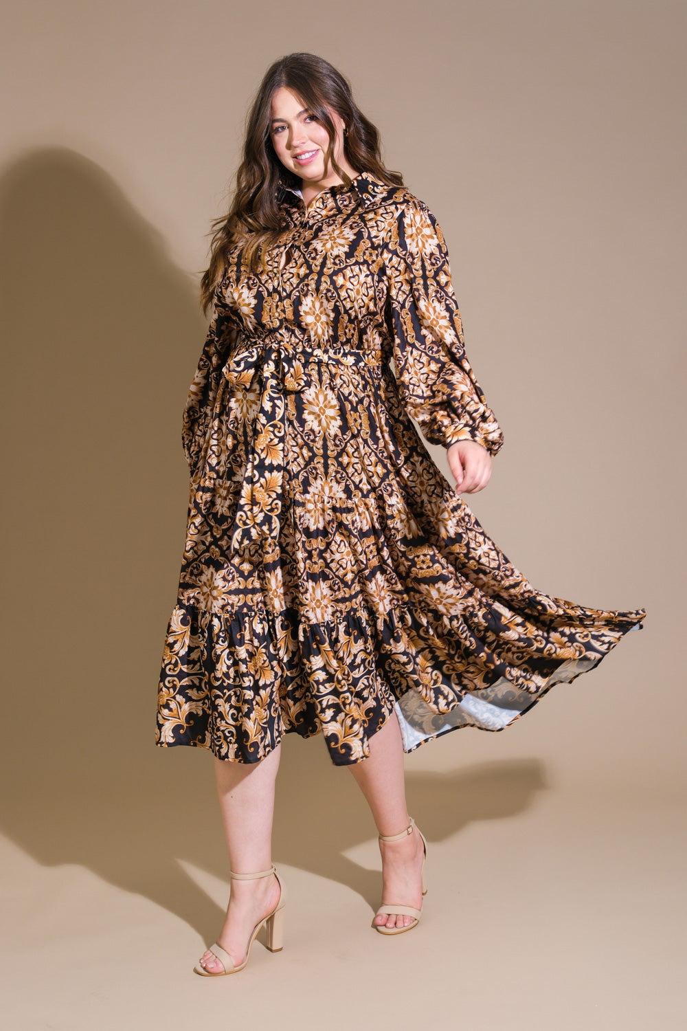 CELESTIAL BEAUTY WOVEN MIDI DRESS Flying Tomato