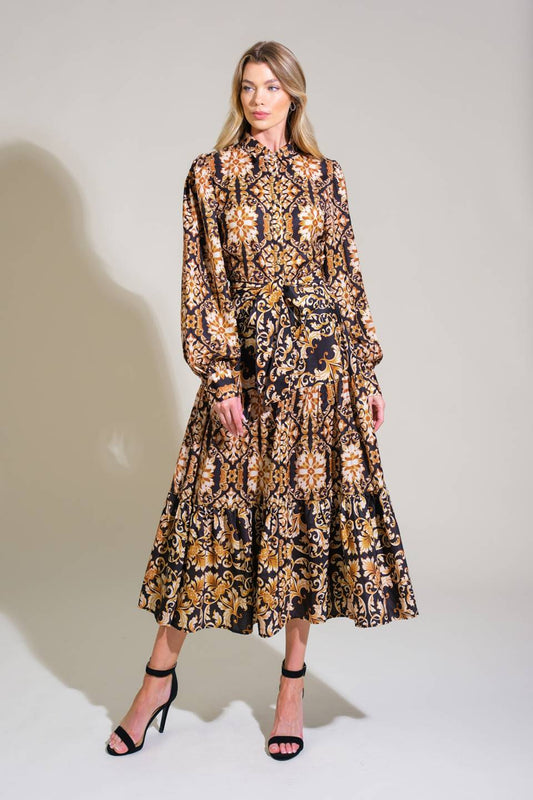 CELESTIAL BEAUTY WOVEN MIDI DRESS Flying Tomato