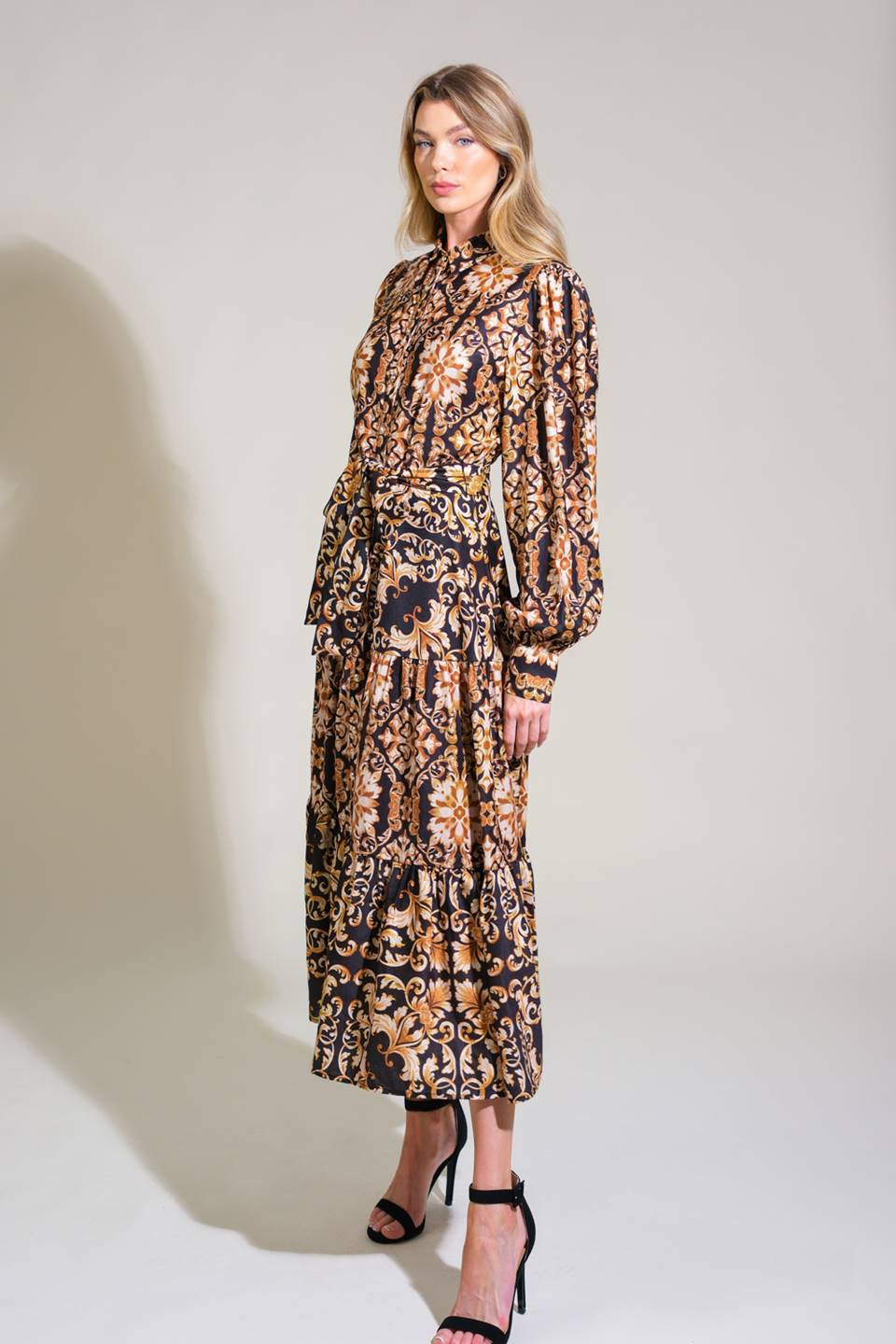 CELESTIAL BEAUTY WOVEN MIDI DRESS