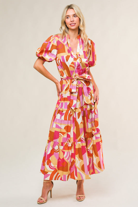 HARBOR POINT WOVEN MIDI DRESS Flying Tomato