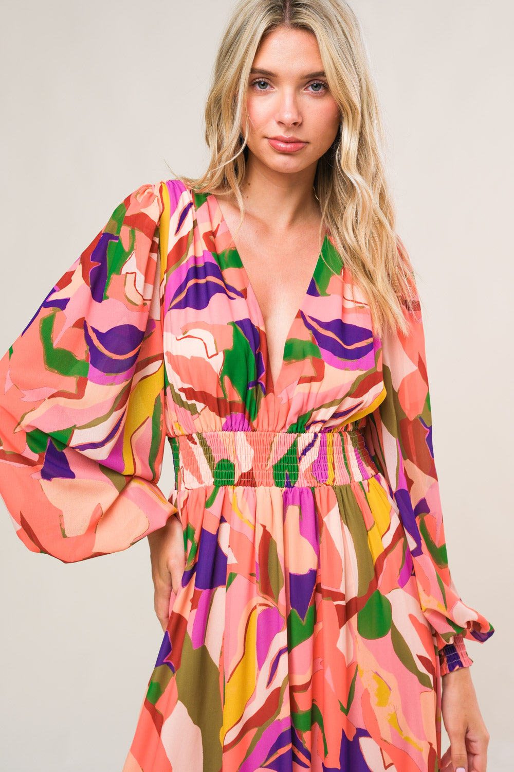 OVER AND OVER WOVEN MAXI DRESS Flying Tomato