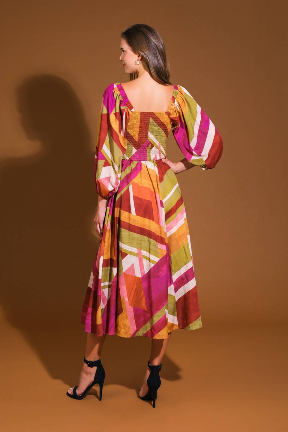 FLORAL CASCADE WOVEN MINI DRESS Flying Tomato