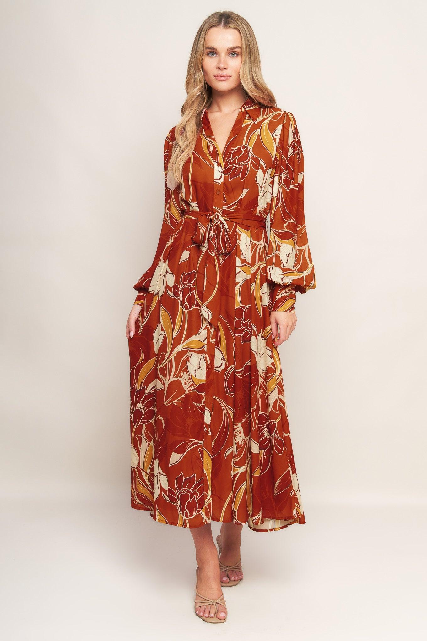 Love Salve presents the Flying Tomato Blooming Radiance Woven Midi Dress, a full view of this elegant and quality woven midi 