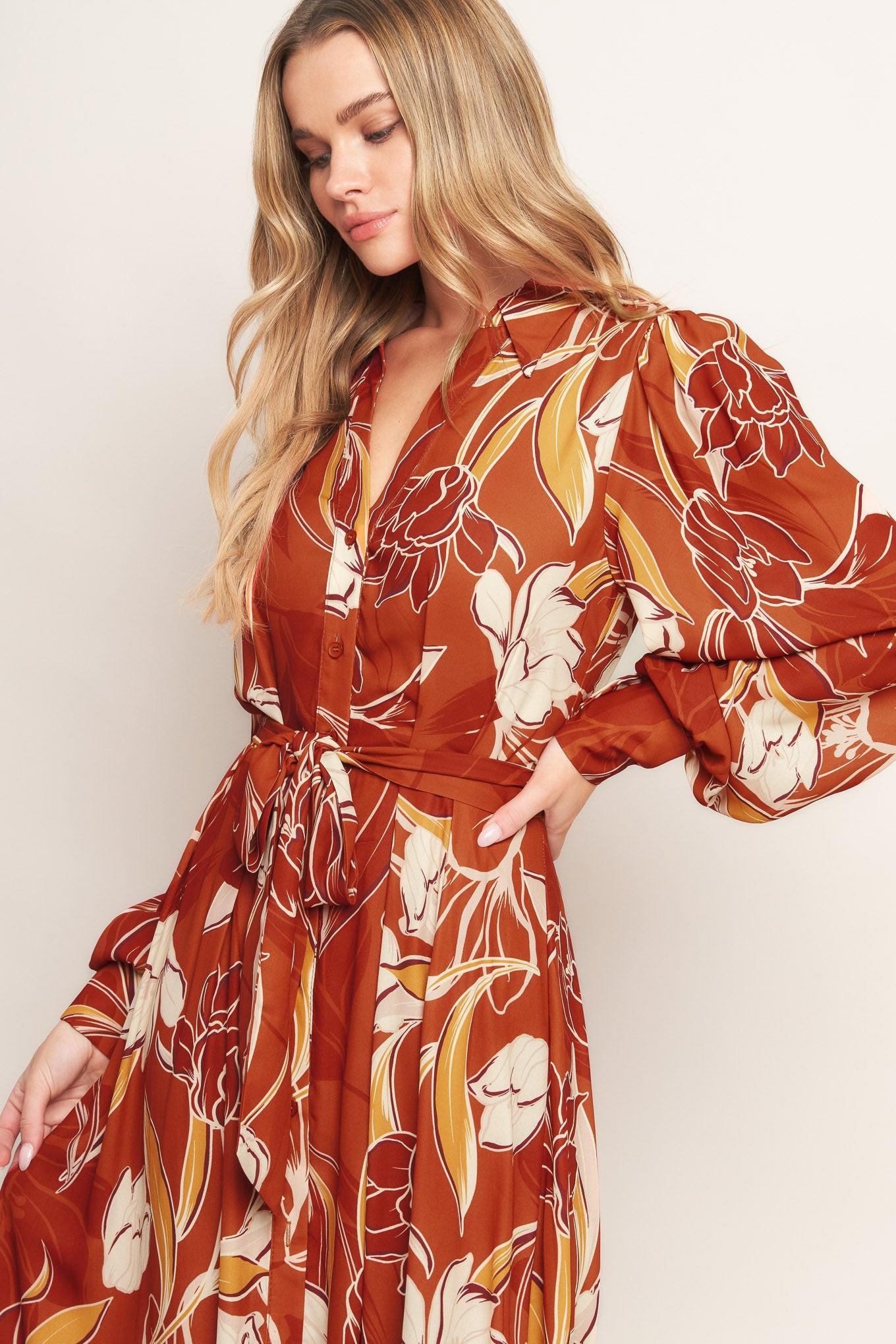 Complete outfit featuring the Flying Tomato Blooming Radiance Woven Midi Dress, offering inspiration for a quality, stylish e