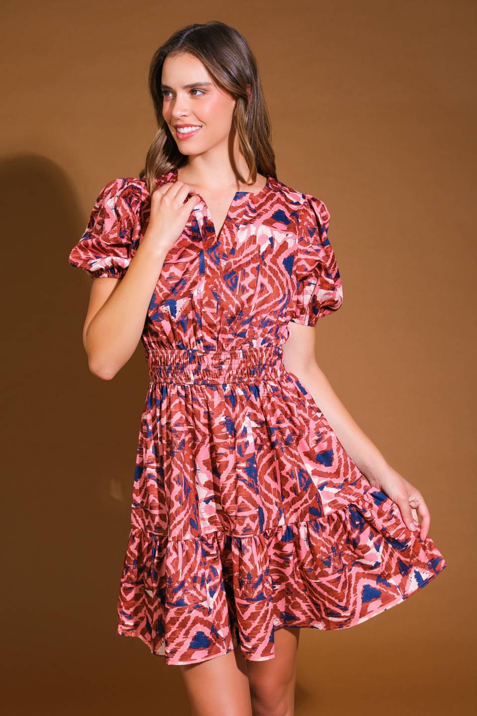 EXCEPTIONAL STATUS WOVEN MINI DRESS Flying Tomato