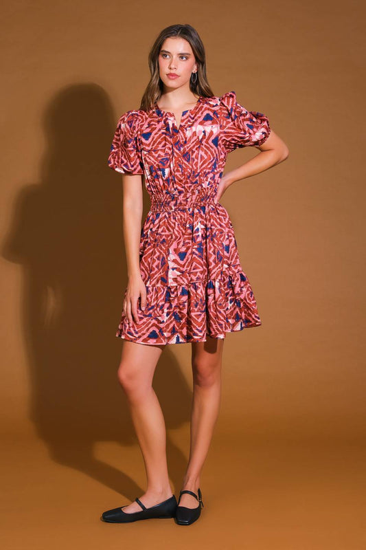 EXCEPTIONAL STATUS WOVEN MINI DRESS Flying Tomato