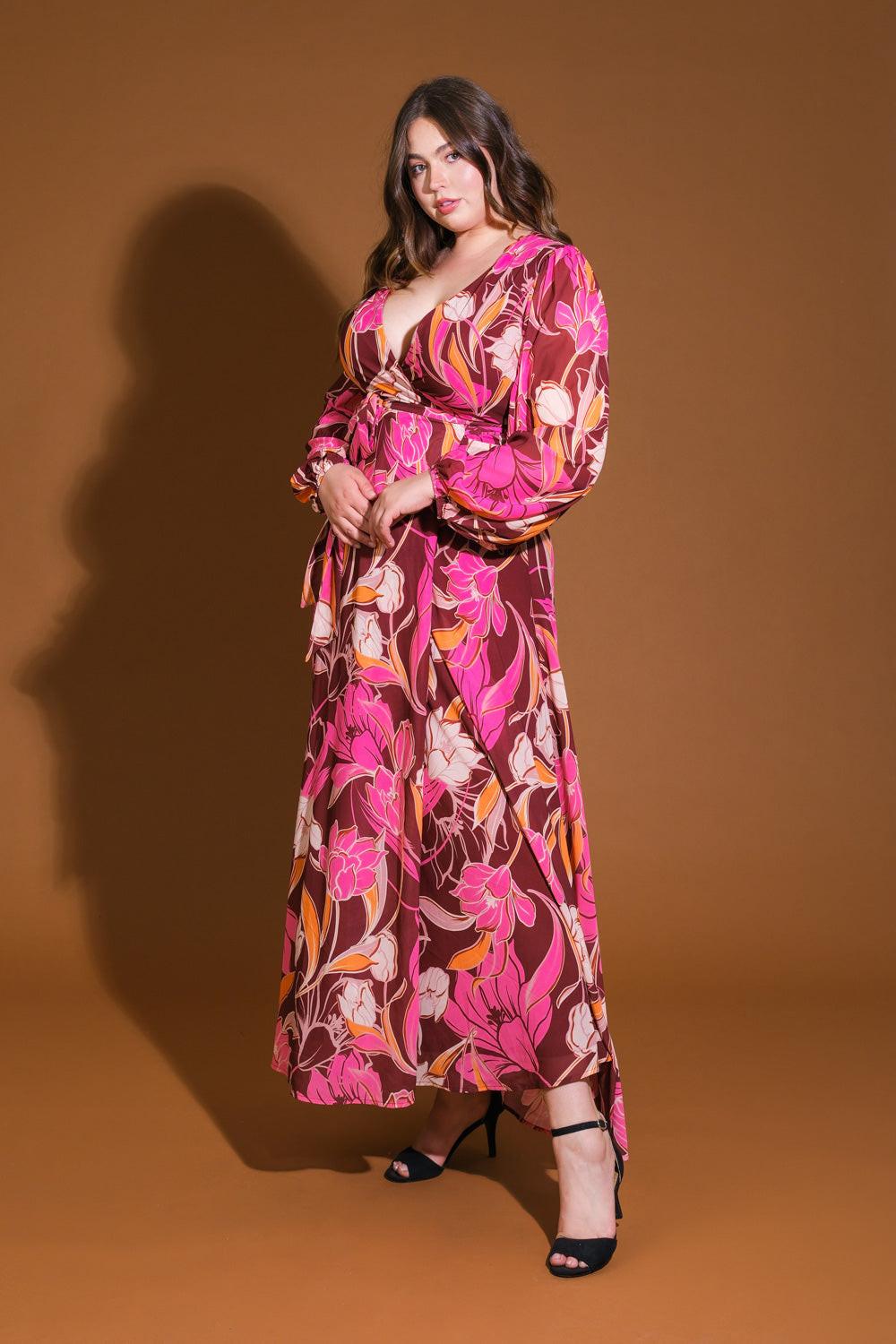 Detail shot of the neckline and bodice of the Flying Tomato Lush Haven Woven Maxi Dress, showcasing fine craftsmanship.