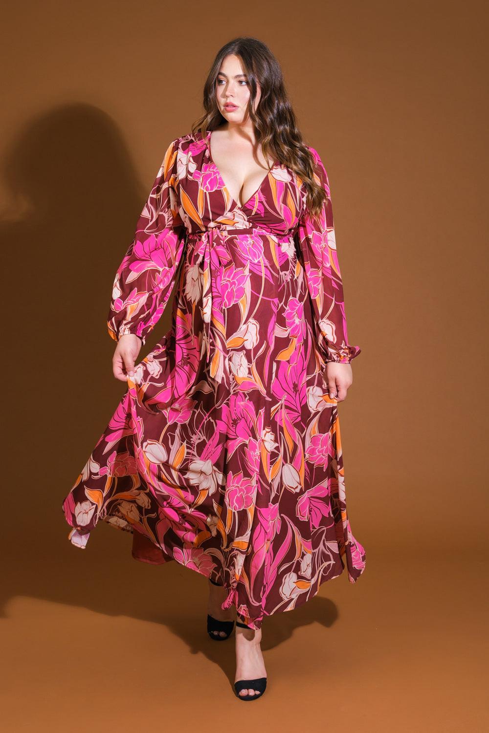 Hemline detail of the Flying Tomato Lush Haven Woven Maxi Dress, showing the quality finish and elegant length.