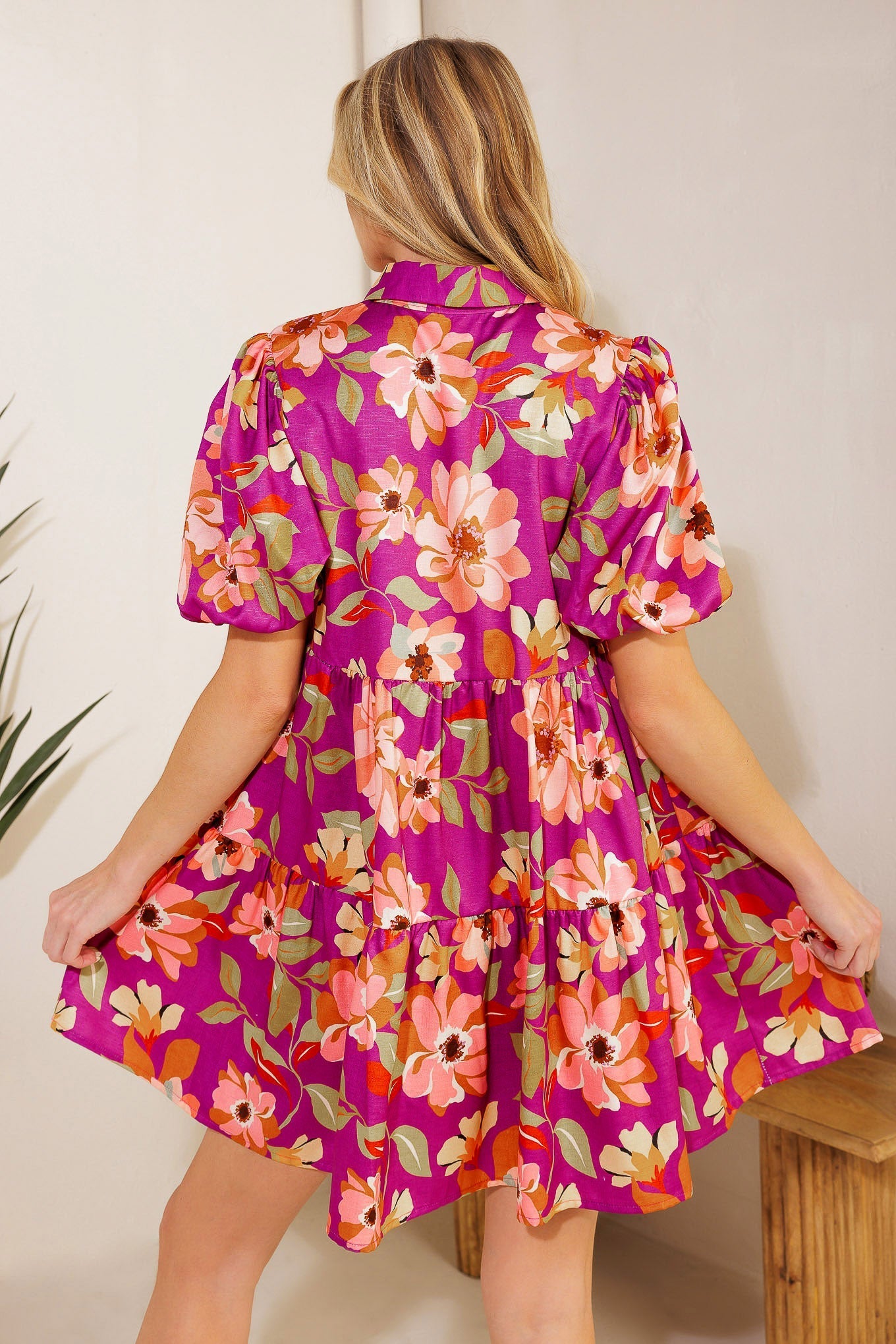 CONCEPTUALLY CHIC WOVEN MINI DRESS Flying Tomato
