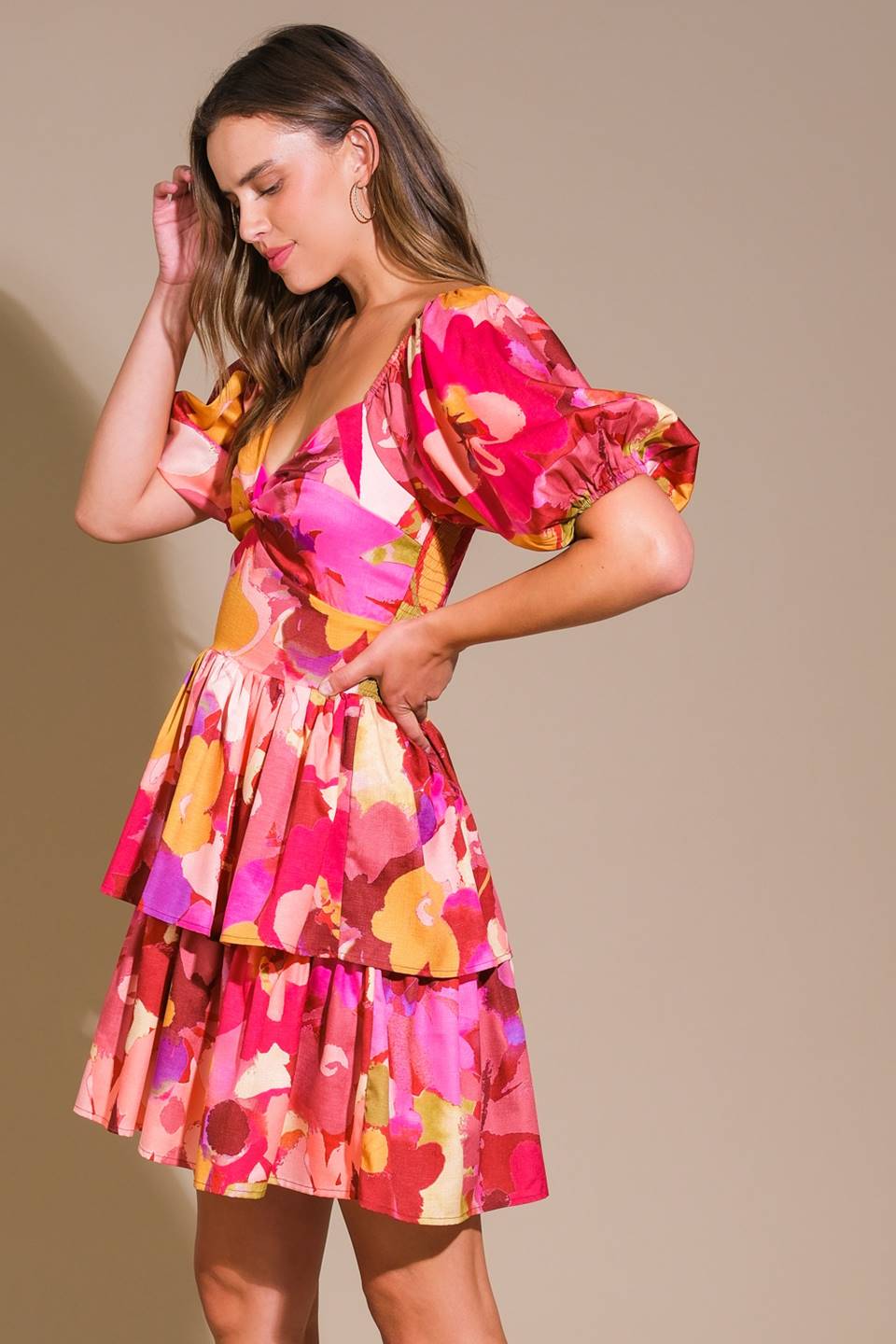 WHIMSICAL BEAUTY WOVEN MINI DRESS Flying Tomato