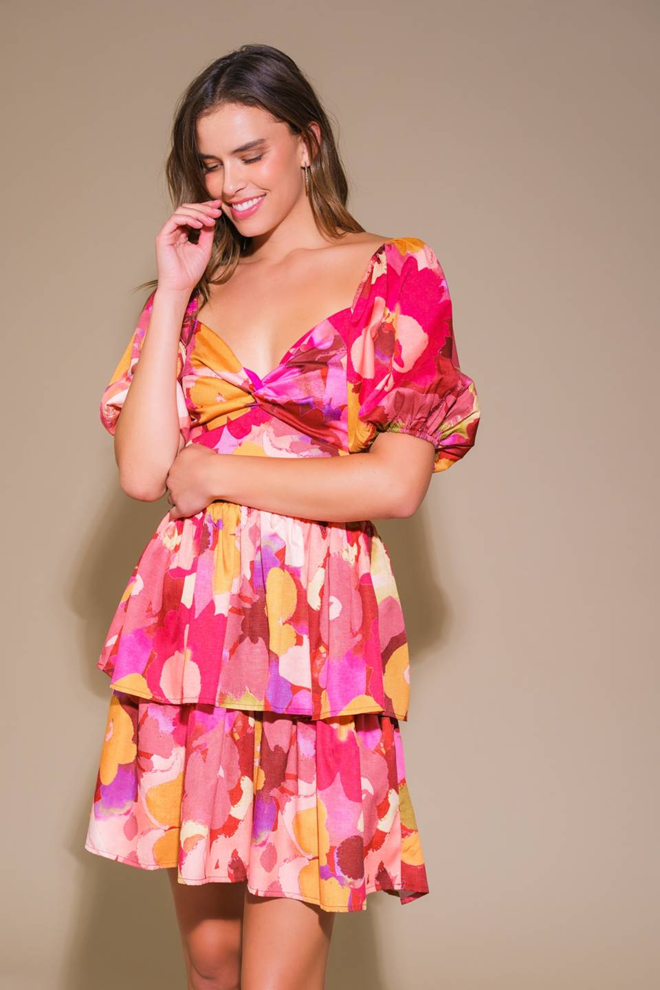 WHIMSICAL BEAUTY WOVEN MINI DRESS Flying Tomato