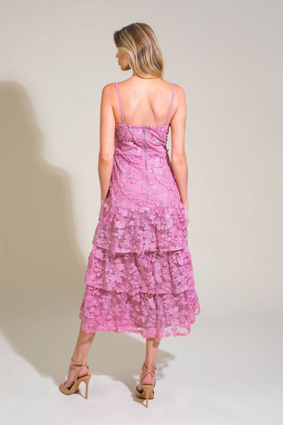 DAZZLING DAYBREAK WOVEN MIDI DRESS Flying Tomato