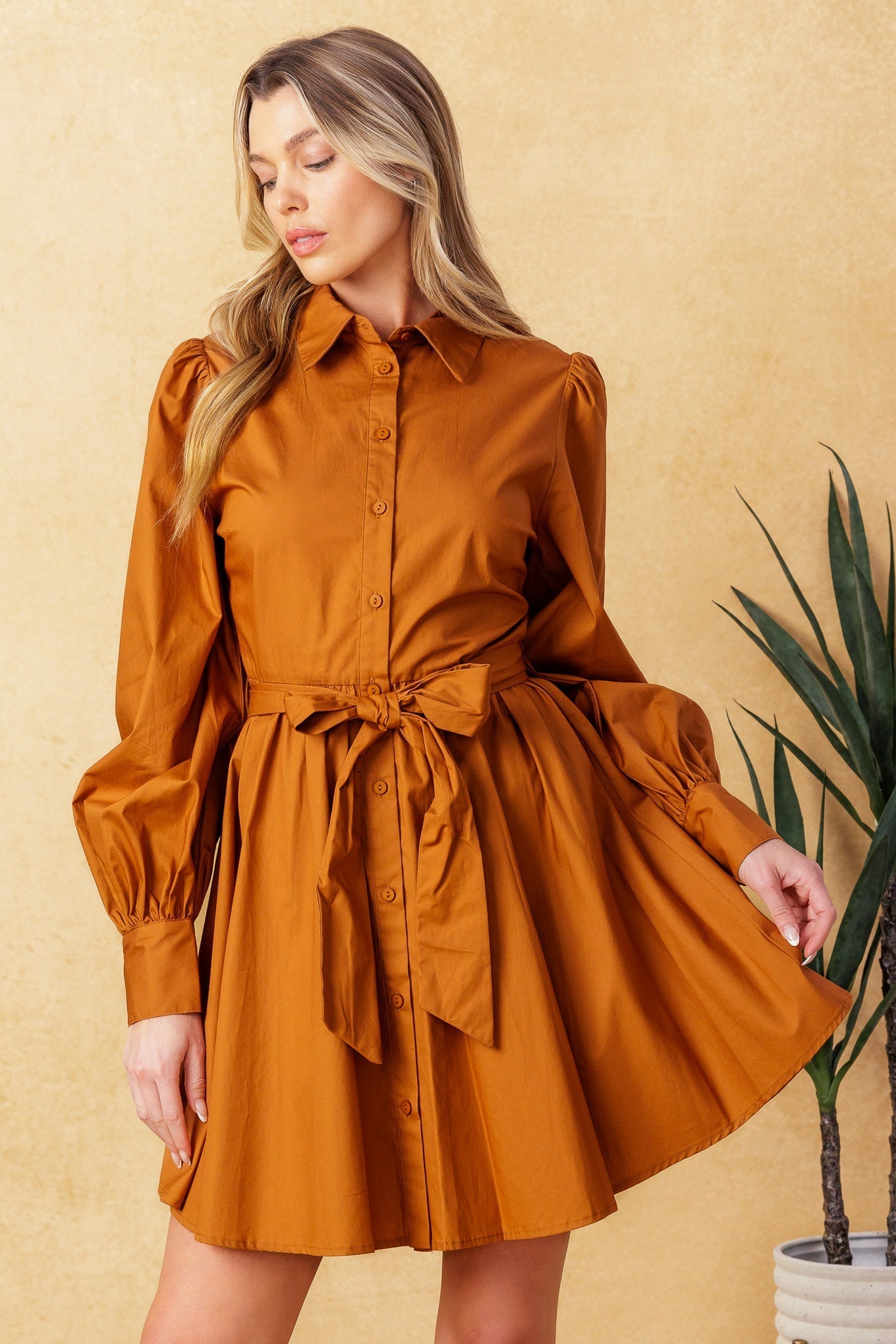 EATONS NECK WOVEN MINI DRESS Flying Tomato