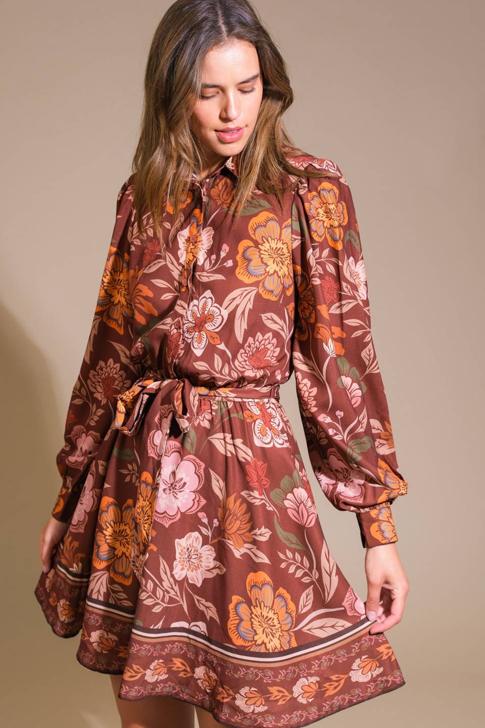 DESERT DAWN WOVEN MINI DRESS Flying Tomato