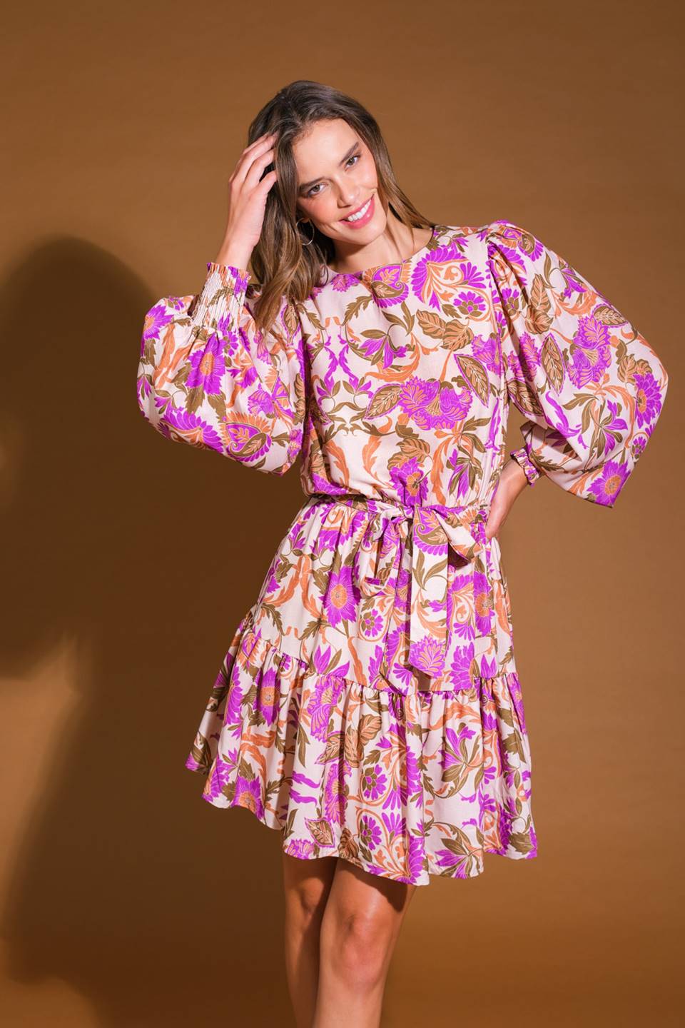 BLISSFUL STROLLS WOVEN MINI DRESS Flying Tomato