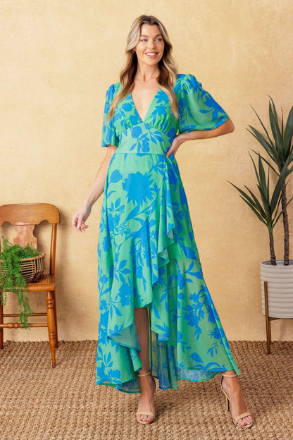 DREAMY FLUTTER MIDI DRESS